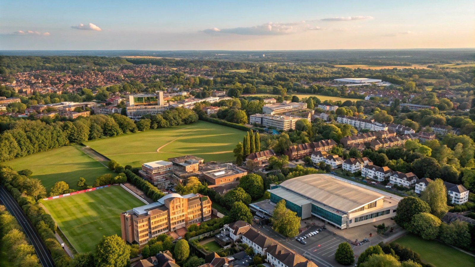 Aerial view of Watford and Hertfordshire